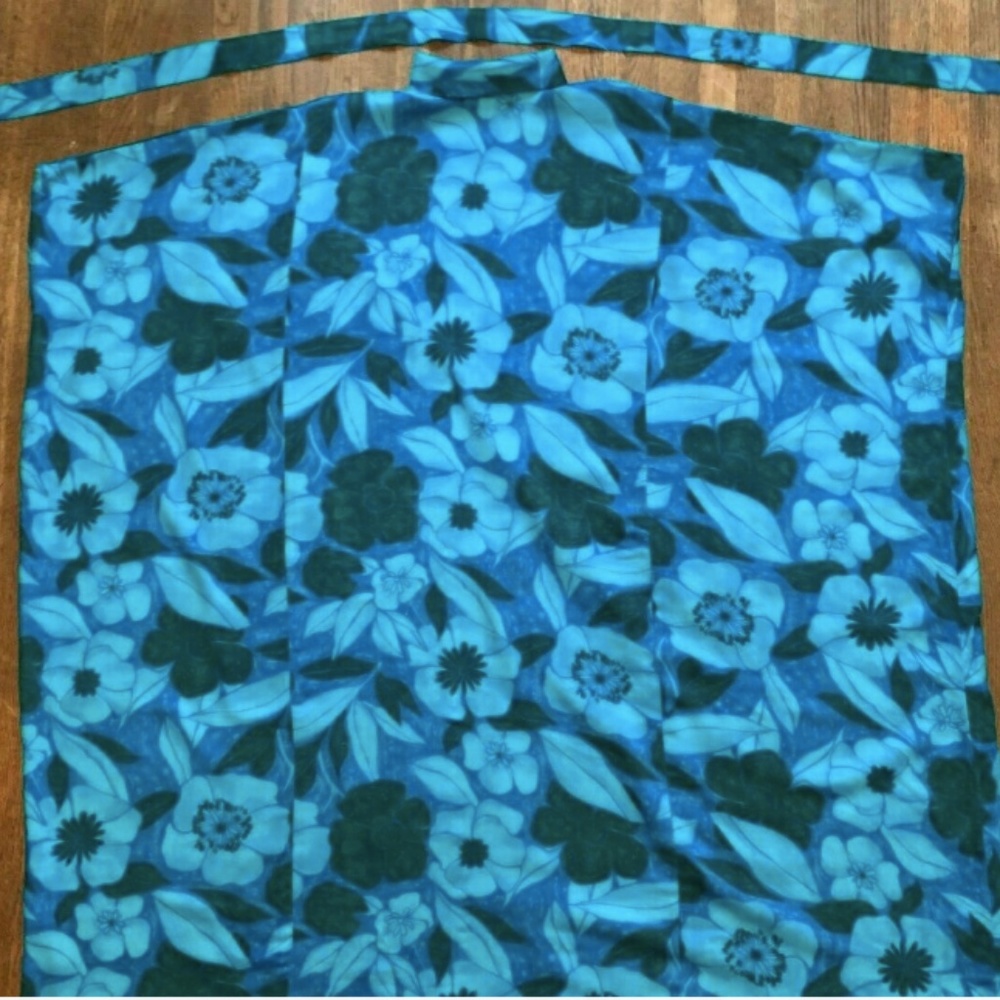 Blue & Green Hawaiian Caftan Vintage